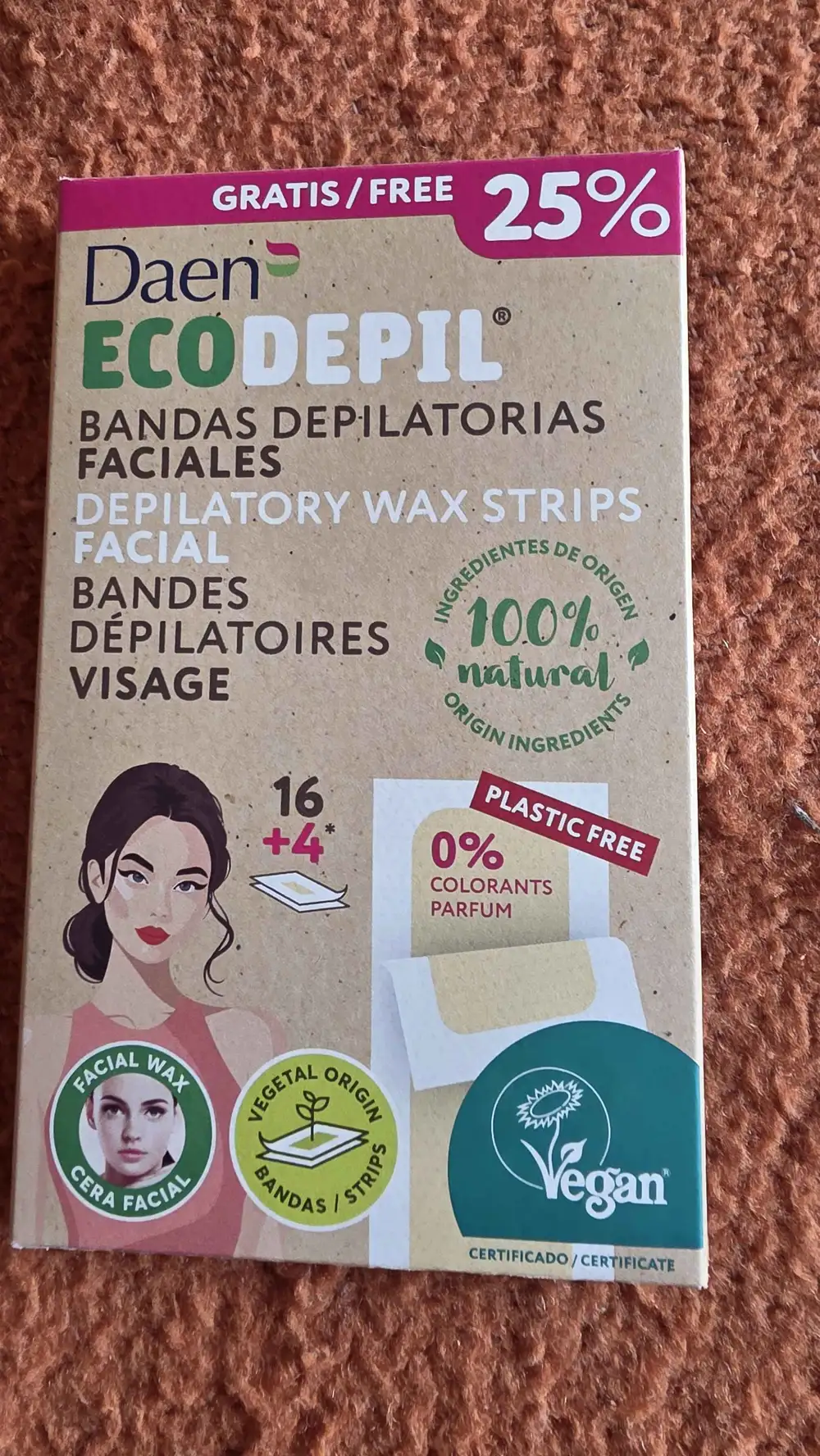 DAEN ECODEPIL - Bandes dépilatoire visage