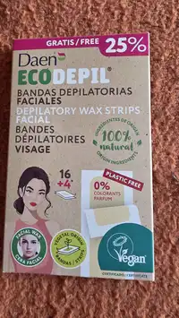 DAEN ECODEPIL - Bandes dépilatoire visage