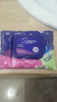 SIEMPRE - 20 Lingettes intimes sans savon