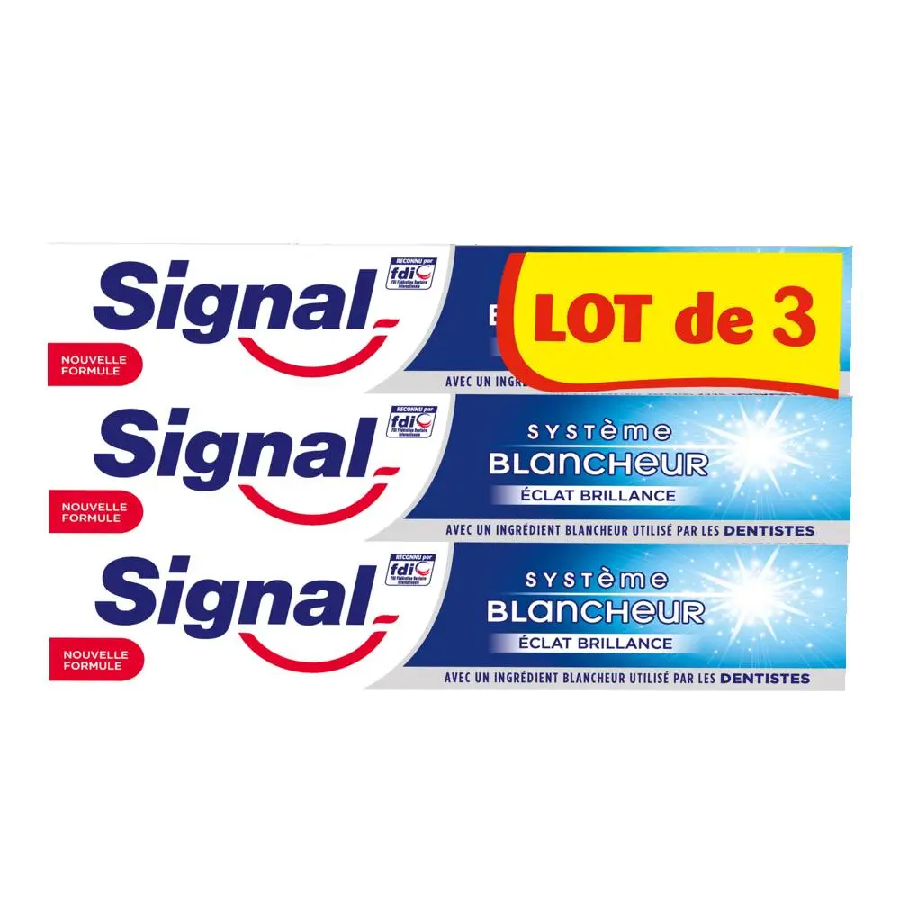 SIGNAL - SIGNAL Dentifrice Système Blancheur Éclat Brillance 3x75ml