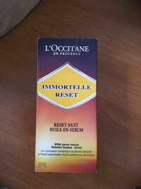 L'OCCITANE - Immortelle Reset - Reset nuit huile en sérum