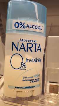 NARTA - Invisible 0% - Déodorant 48h anti-traces jaunes & blanches