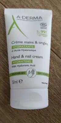 A-DERMA - Crème mains & ongles à l'acide hyaluronique