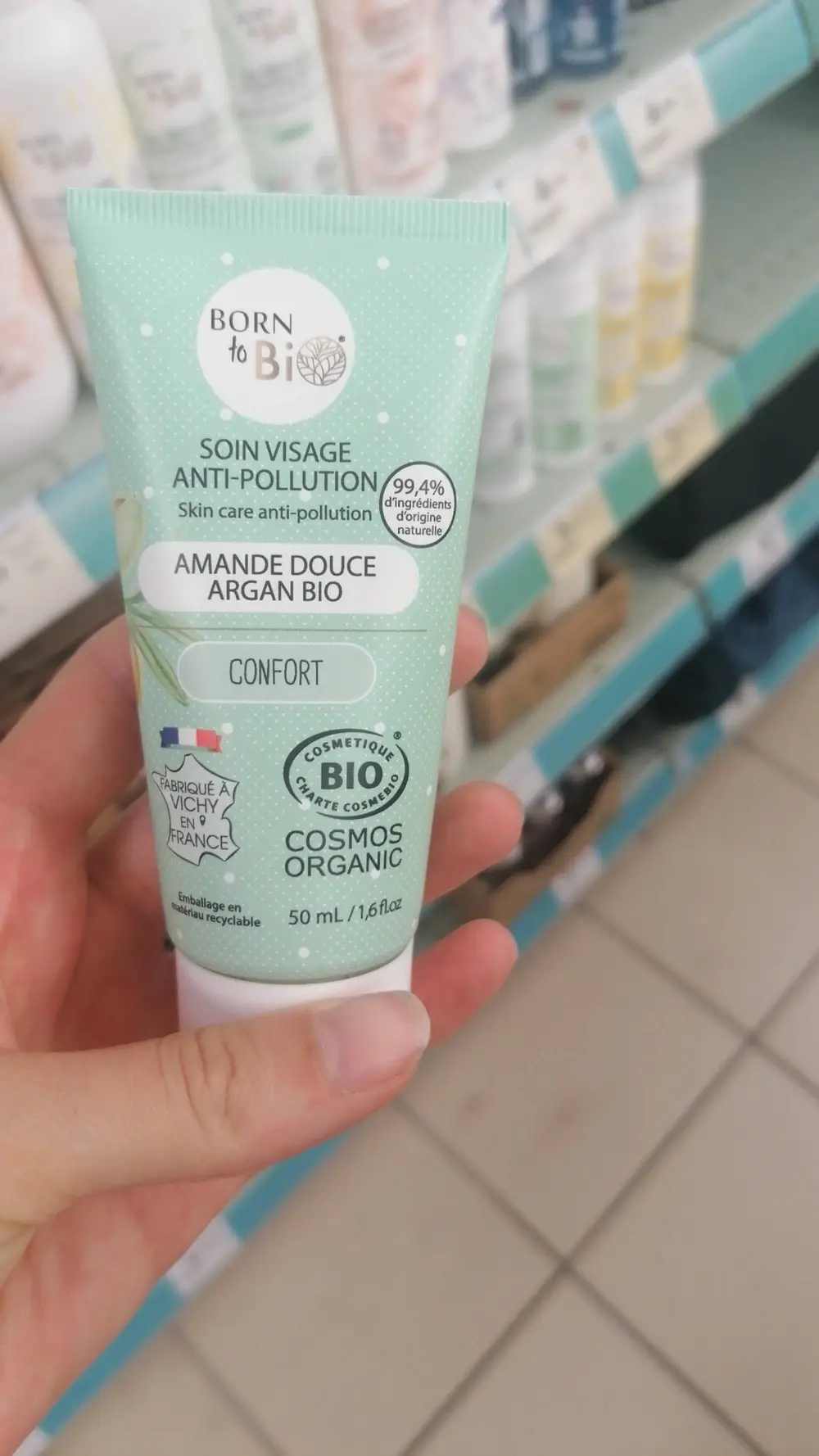 BORN TO BIO - Soin visage anti-pollution - Amande douce & Argna bio