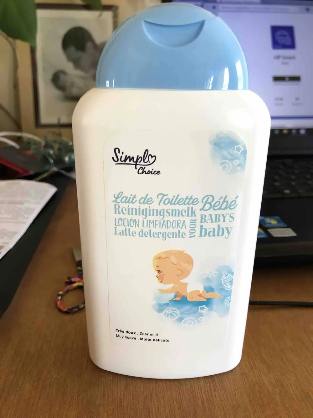 SIMPLE CHOICE - Lait de toilette bébé