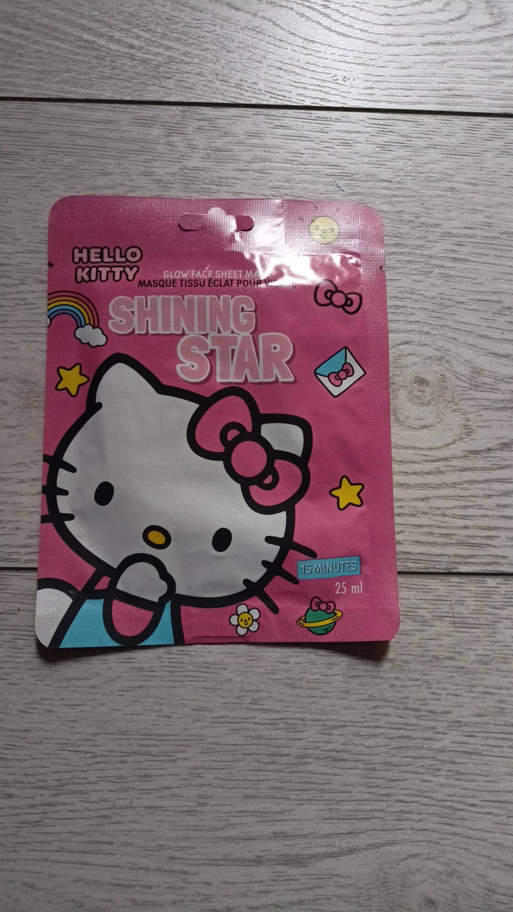 HELLO KITTY - Shining star - Masque tissu éclat pour visage