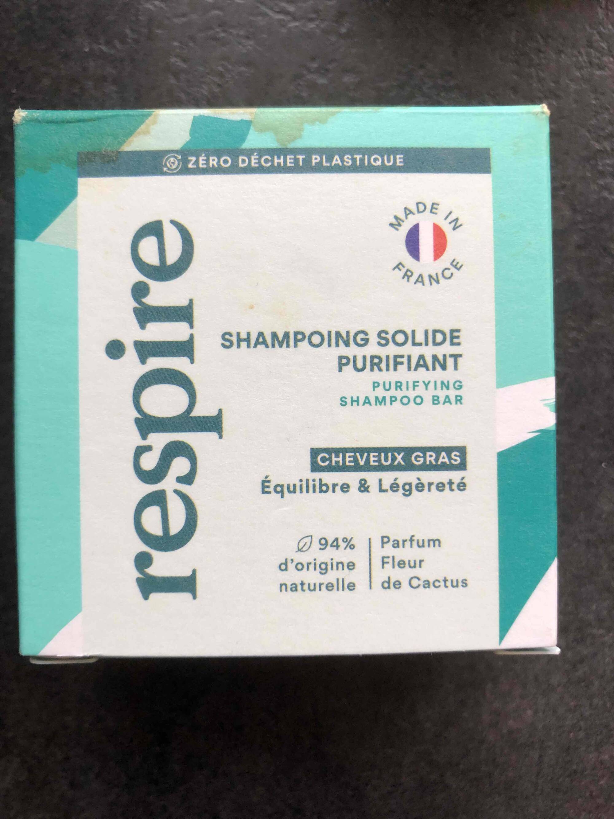 RESPIRE - Shampooing solide purifiant - Cheveux gras