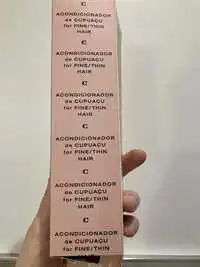 CEREMONIA - Acondiciniador de cupuacu for fine/thin hair
