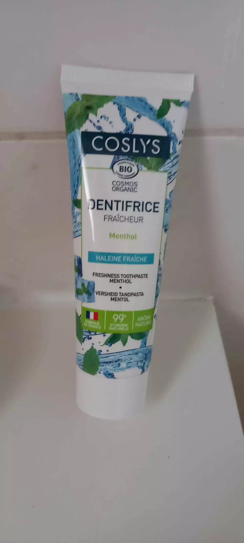 COSLYS - Dentifrice fraîcheur menthol
