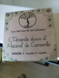 LES SAVONS DE LA GALAURE - L'amande douce et macérât de camomille - Savon visage et corps