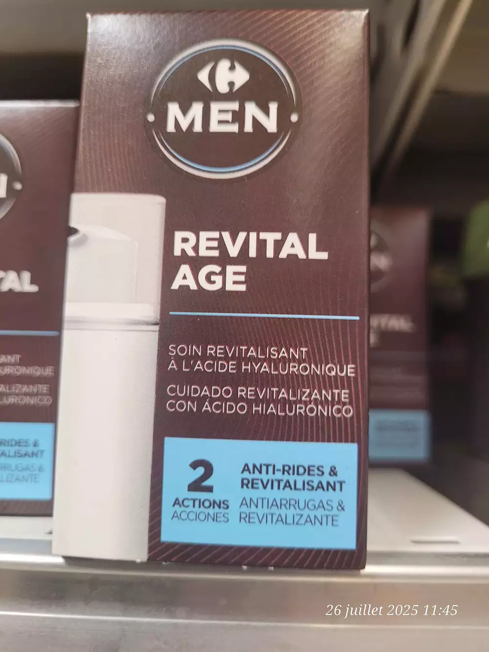 CARREFOUR MEN - Revital age - Anti-rides & revitalisant 2 actions