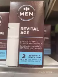CARREFOUR MEN - Revital age - Anti-rides & revitalisant 2 actions