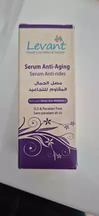 LEVANT - Serum anti-rides sans paraben et sls