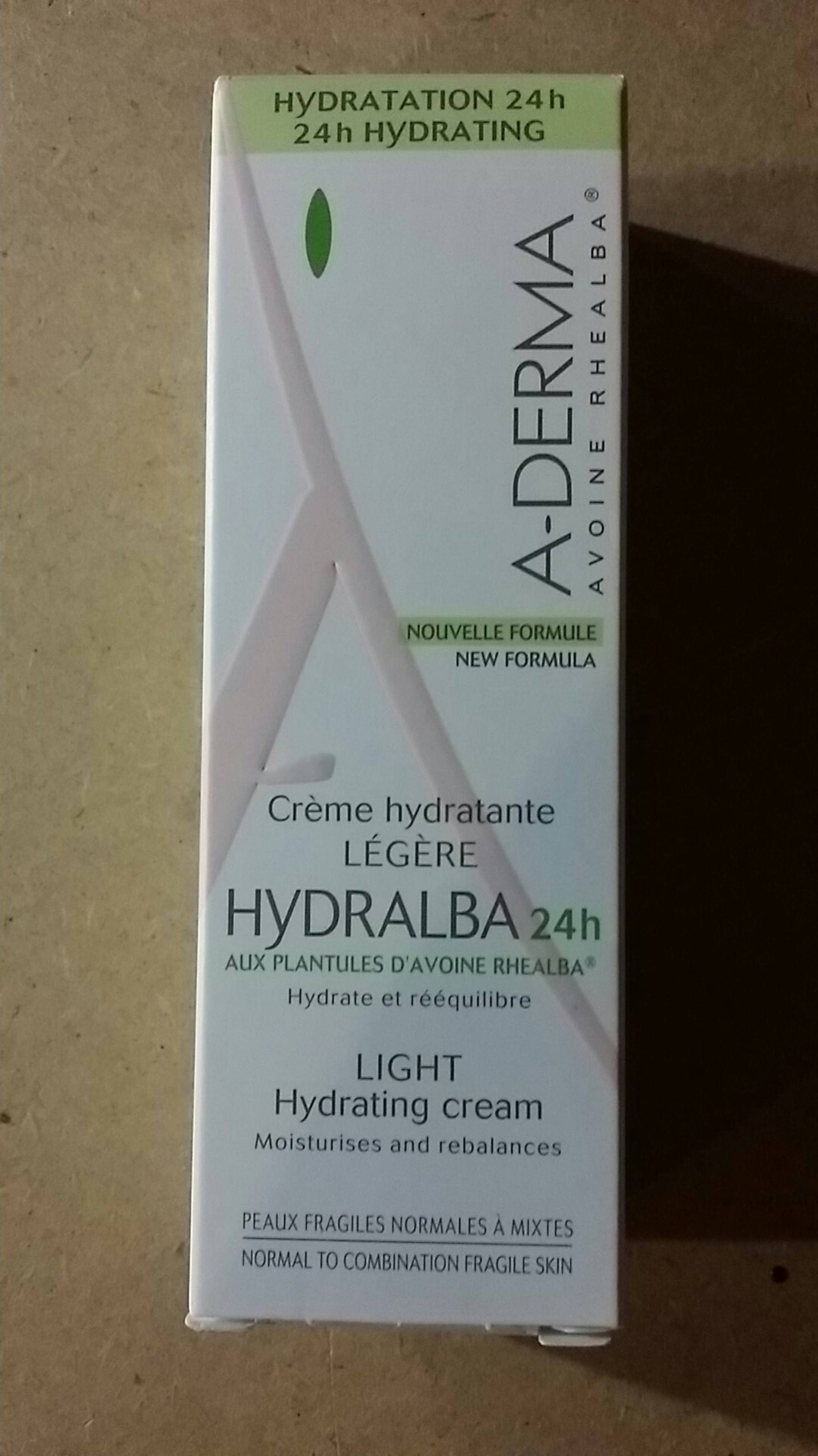 A-DERMA - Hydralba 24h crème hydratante légère