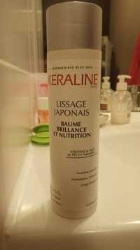 KERALINE - Lissage japonais - Baume brillance et nutrition