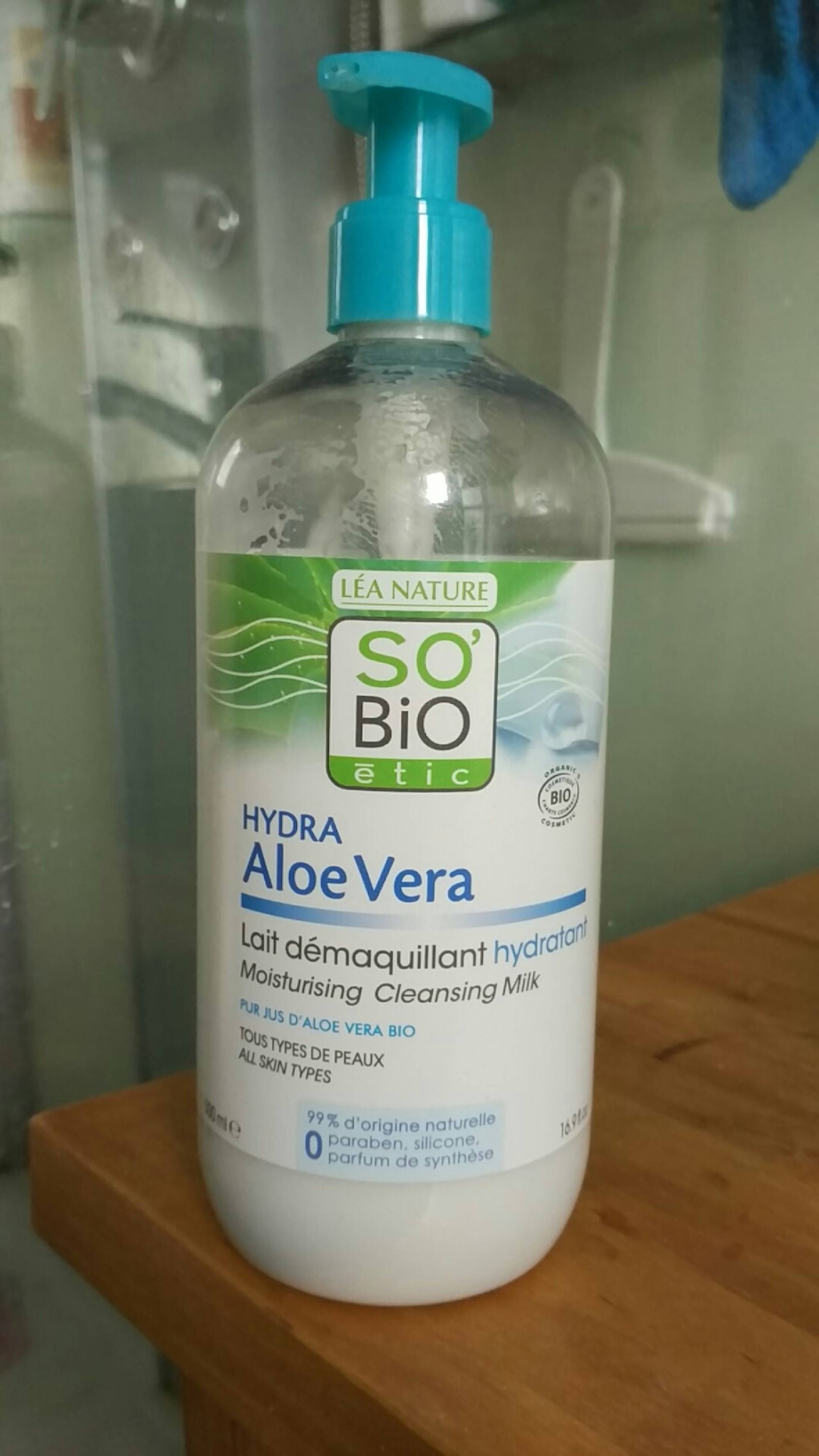 Lait dermo-démaquillant bio Hydra Aloe Vera