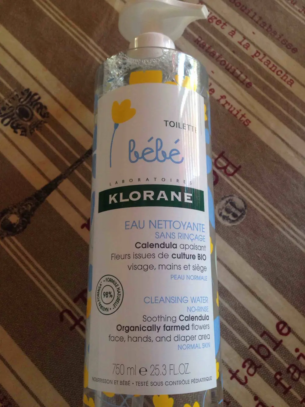 KLORANE - Bébé - Eau nettoyant bébé au calendula