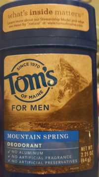 TOM'S OF MAINE - Mountain spring - Déodorant