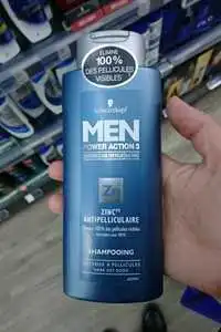 SCHWARZKOPF - Men Power action 3 - Shampooing ZincPT antipelliculaire