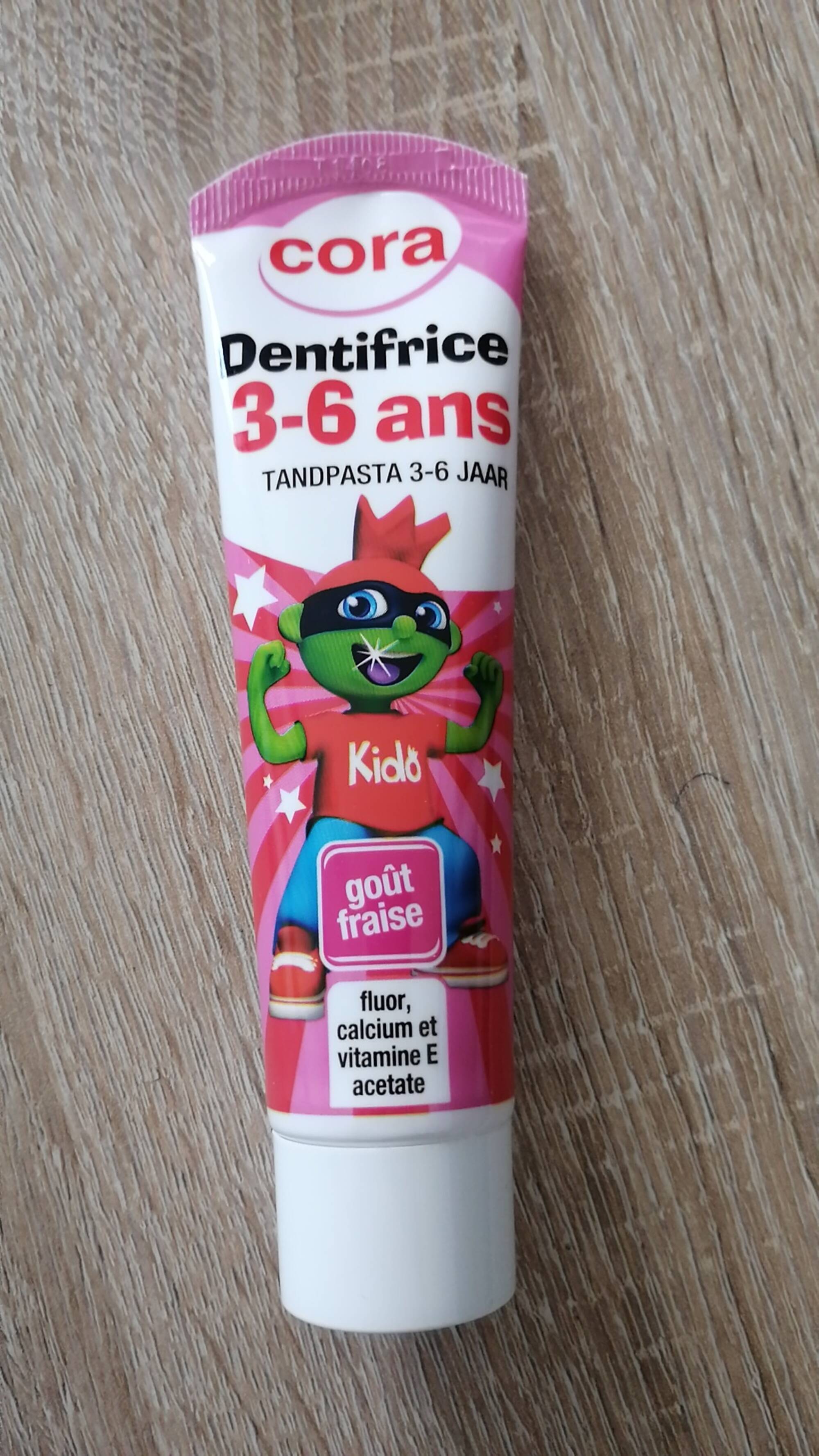 CORA - Kids - Dentifrice 3-6 ans goût fraise