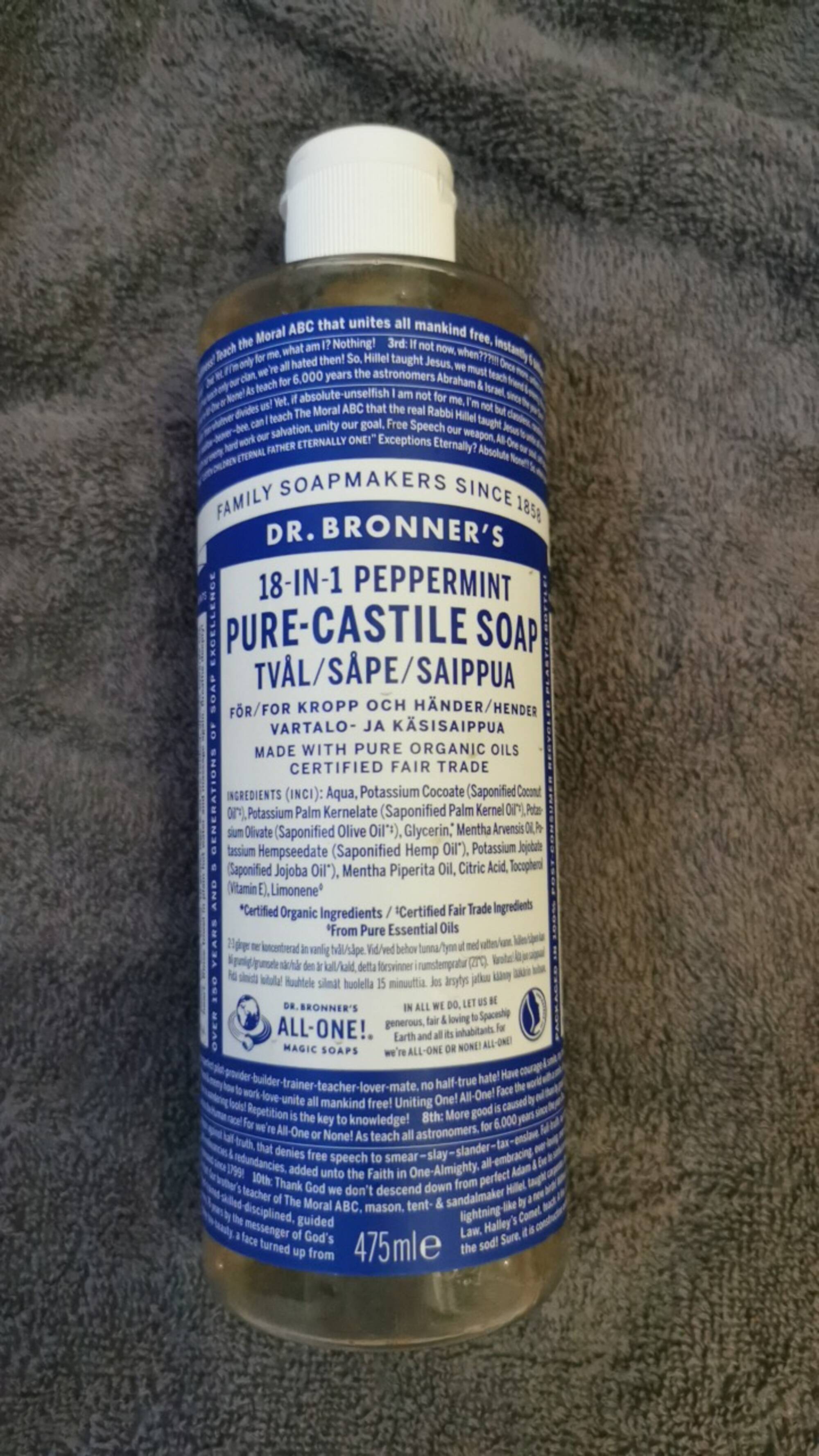 DR. BRONNER'S - 18 in 1 peppermint - Pure-castile soap  
