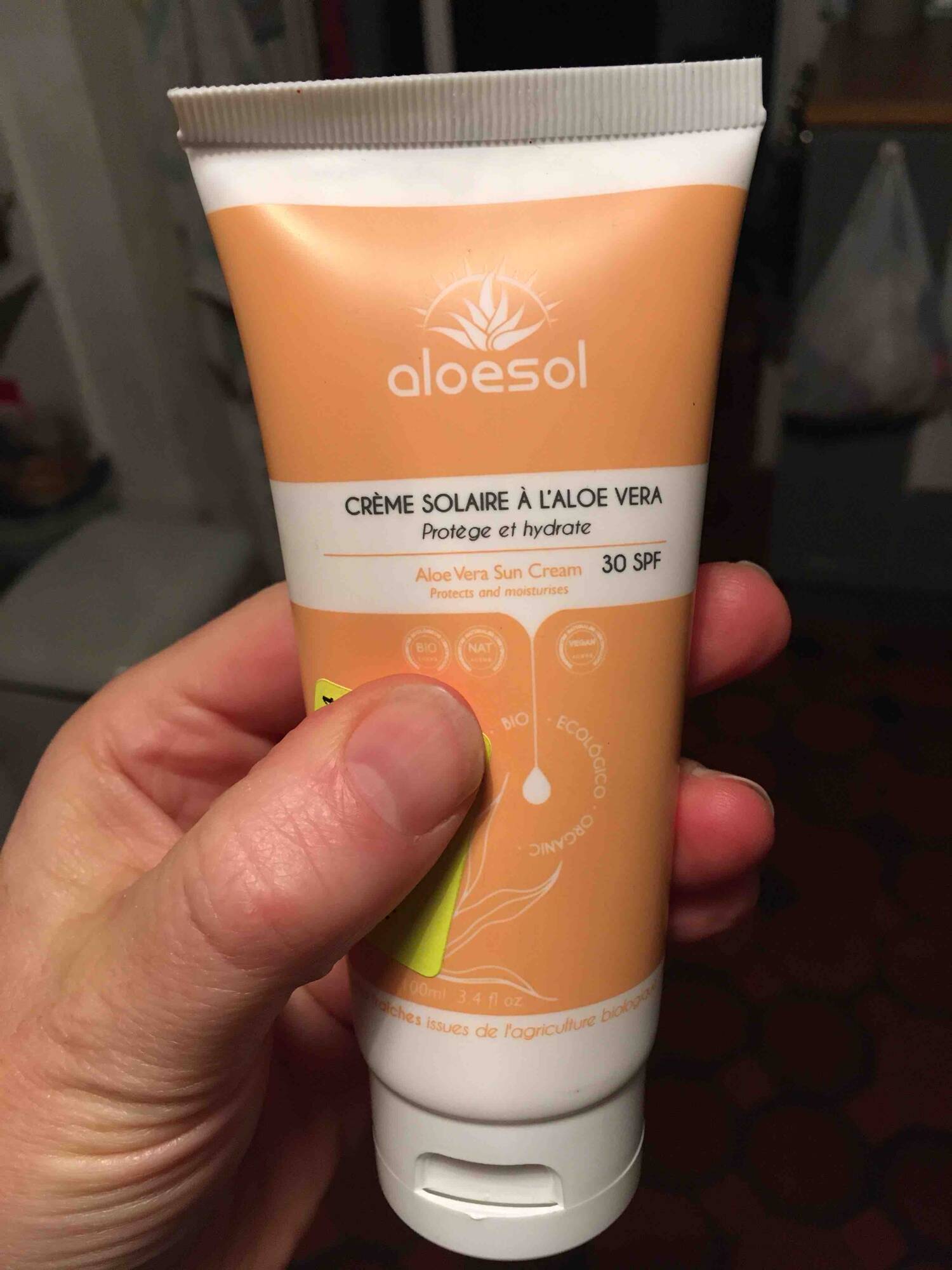 ALOESOL - Crème solaire à l'aloe vera SPF 30 