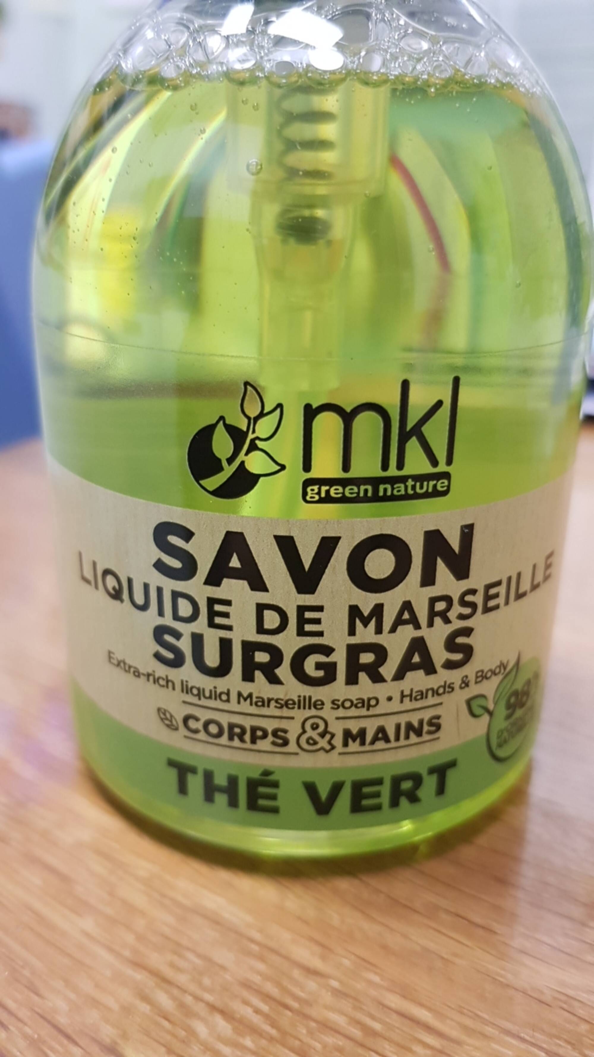 MKL GREEN NATURE - Thé vert - Savon liquide de marseille surgras