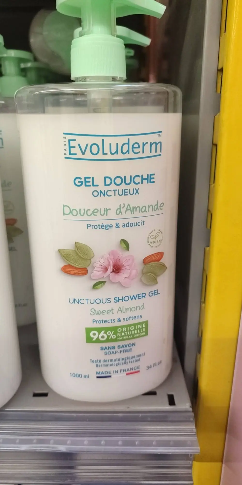 EVOLUDERM - Gel douche onctueux douceur d'amande