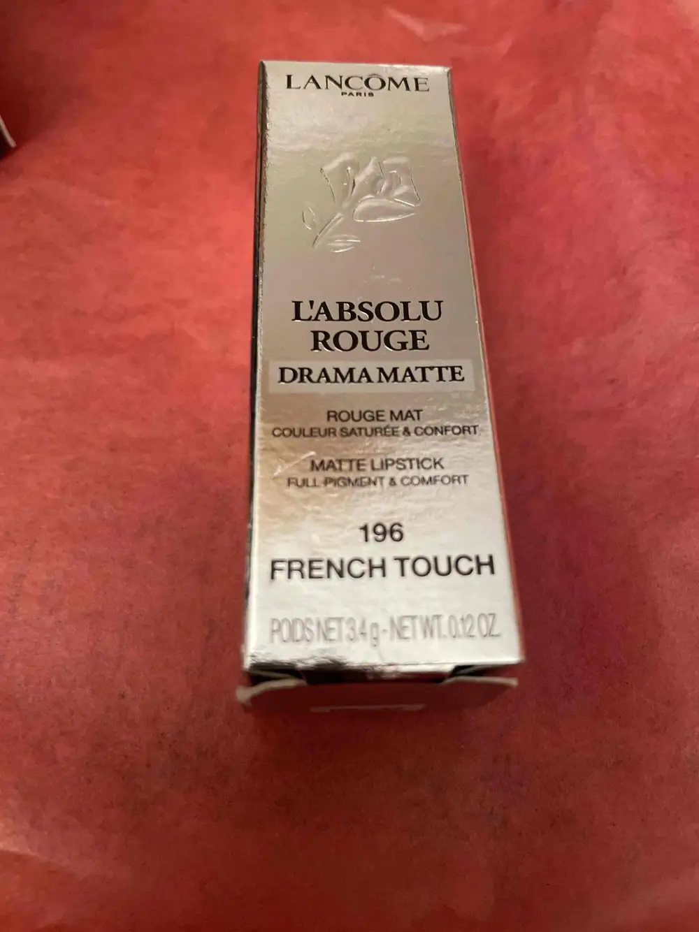 LANCÔME PARIS - L'absolu rouge drama matte - Rouge mat 196 french touch