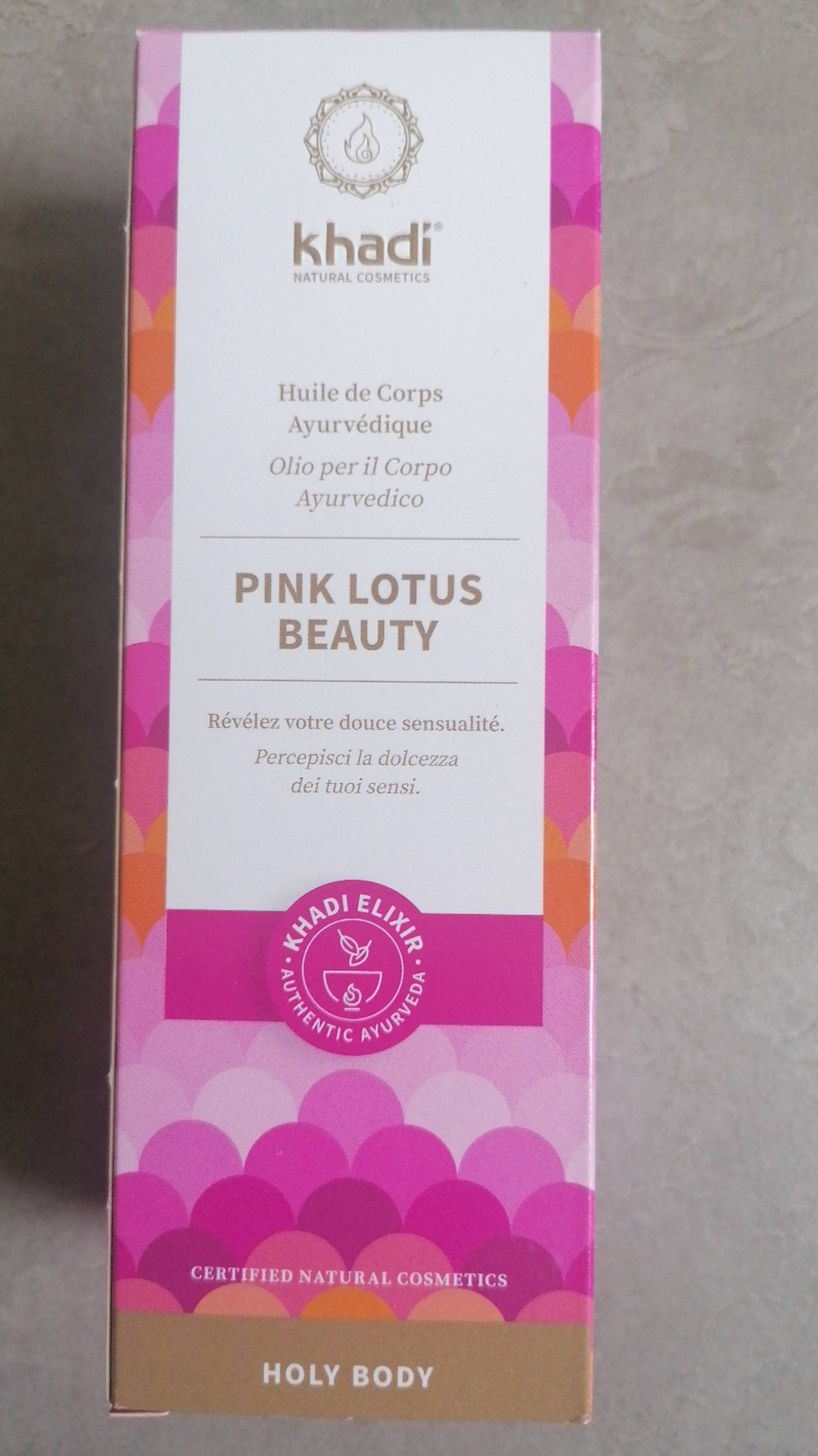 KHADI - Pink lotus beauty - Huile de corps