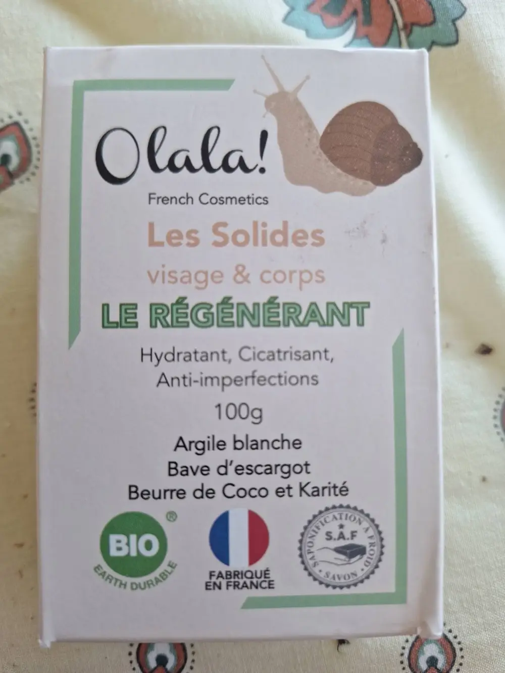 OLALA ! - Le régénérant - Les solides visage & corps 