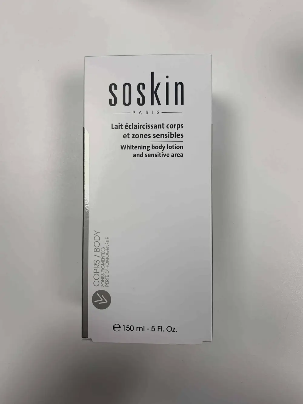 SOSKIN - Lait éclaircissant corps et zones sensibles