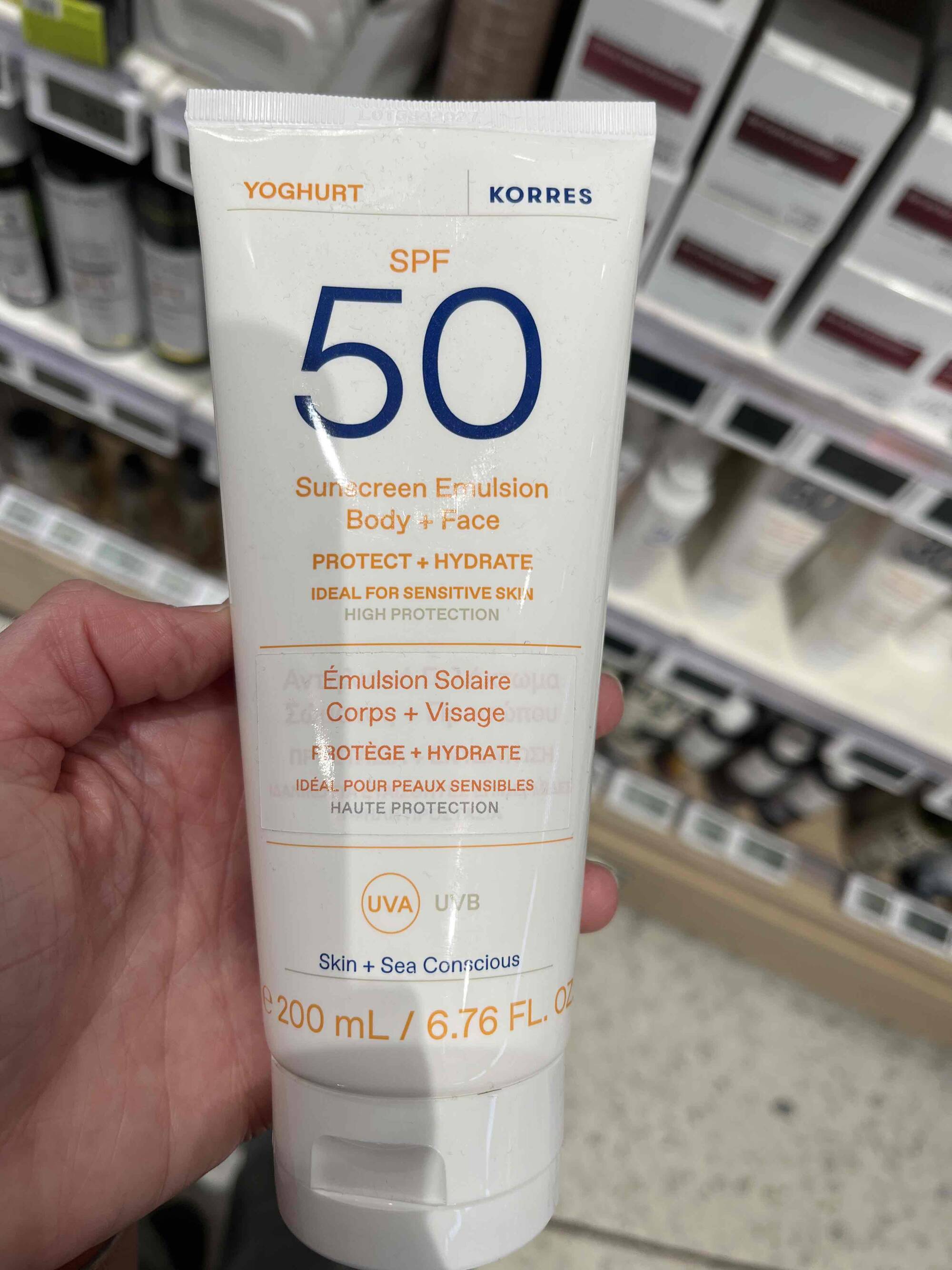 KORRES - Youghurt - Sunscreen emulsion body and face SPF 50