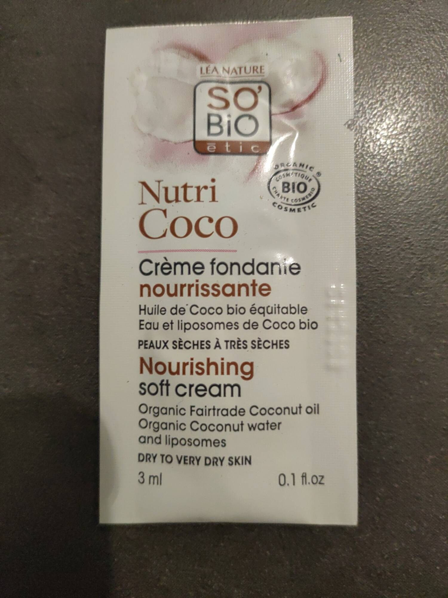 SO'BIO ÉTIC - Nutri Coco - Crème fondante