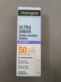 NEUTROGENA - Ultra sheer - Fluide invisible solaire age shield SPF50