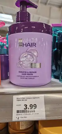 WHO'S HAIR ? - Keratin & repair hair mask