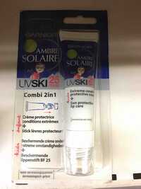 GARNIER - Ambre solaire - Crème protectrice et stick lèvres Combi 2 in 1