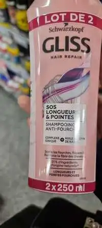 SCHWARZKOPF - Gliss SOS longueurs & pointes - Shampooing anti-fourches