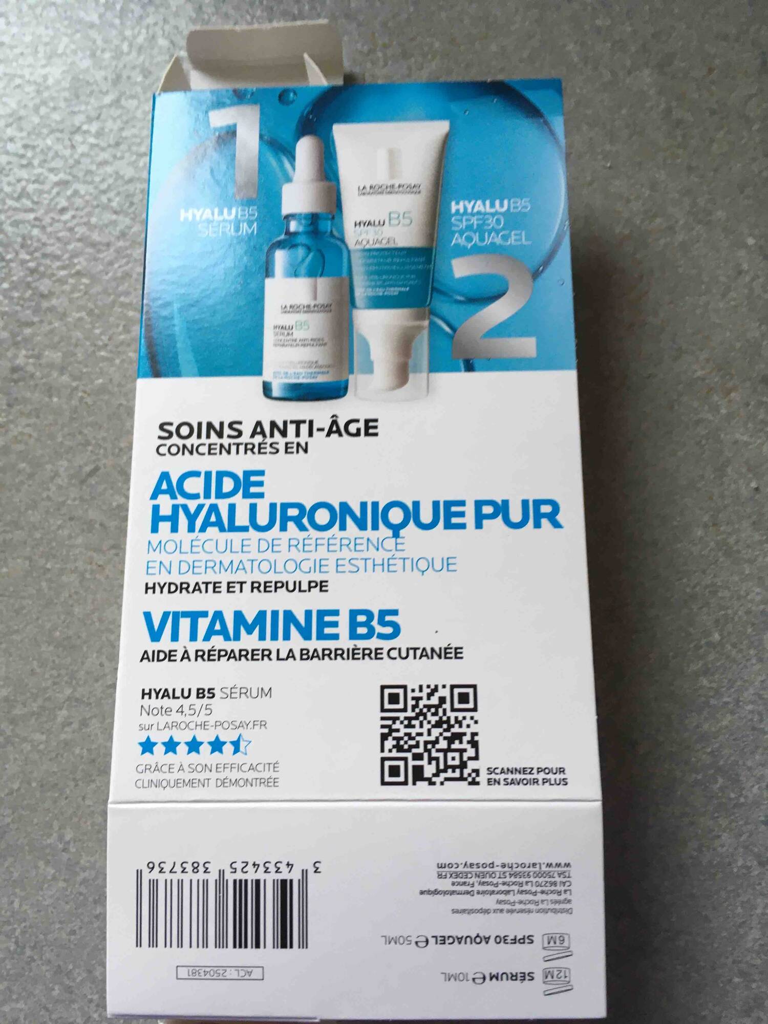 LA ROCHE-POSAY - Soins anti-âge concentrés en acide hyaluronique pur et vitamine B5