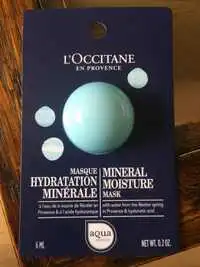 L'OCCITANE - Aqua réotier - Masque hydratation minérale