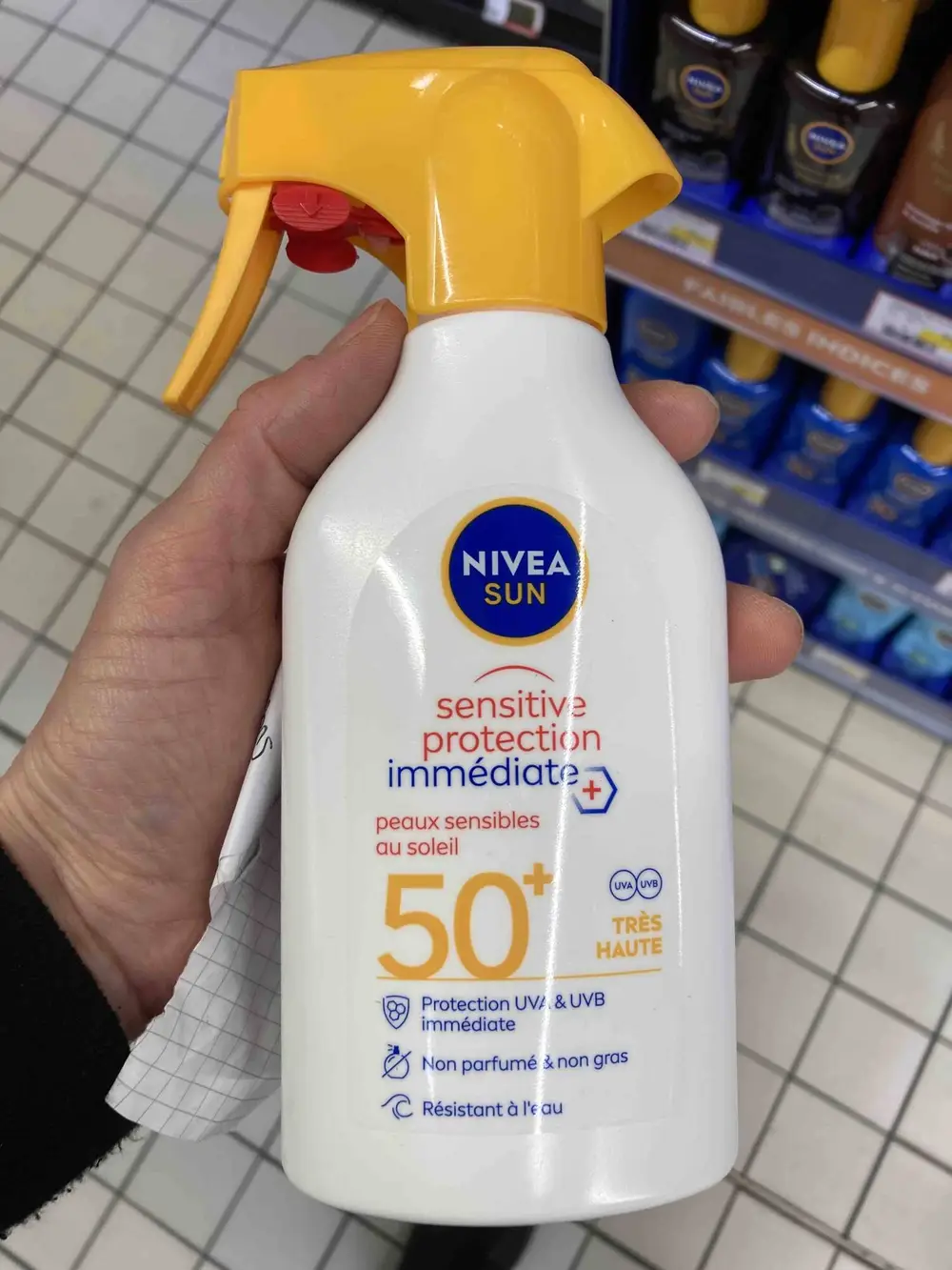 NIVEA - Nivea sun - Sensitive protection immédiate+ 50+ Très haute