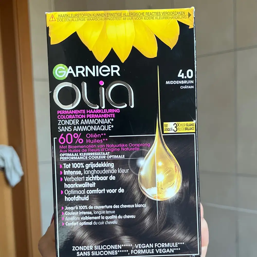 GARNIER - Olia - Coloration permanente 4.0 châtain