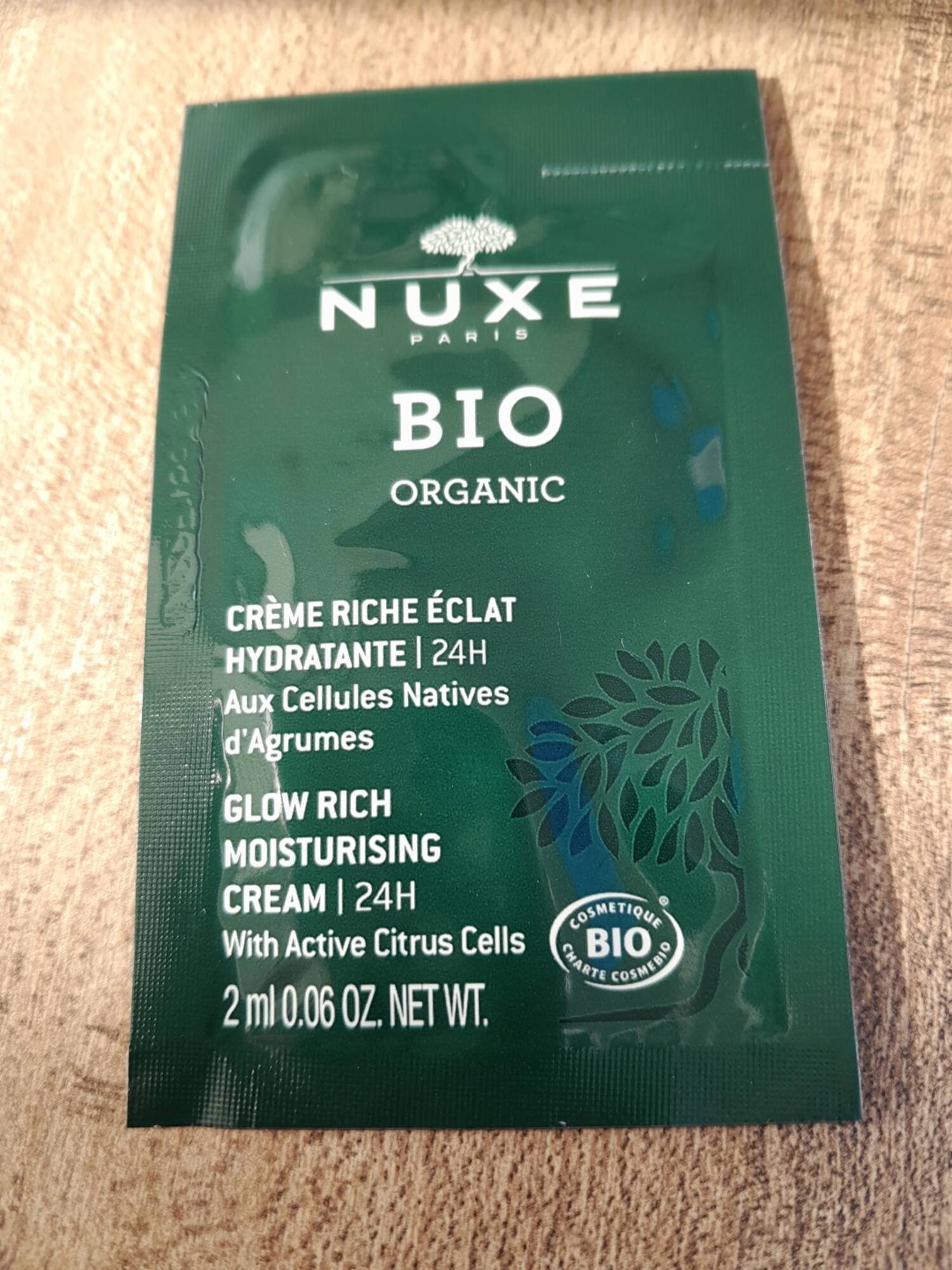 NUXE - Bio organic - Crème riche éclat hydratante 24h