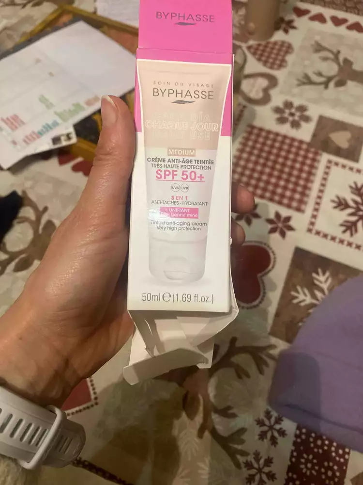 BYPHASSE - Crème anti-âge teintée medium 3 en 1 SPF 50+