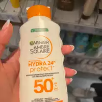 GARNIER - Ambre solaire hydra 24h protect - Lait solaire spf50+