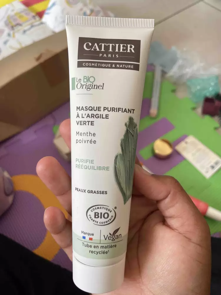 CATTIER - Menthe poivrée - Masque purifiant à l'argile verte