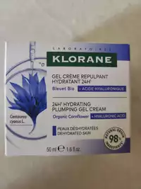KLORANE - Gel crème repulpant hydratant 24h bleuet bio