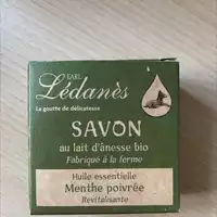LÉDANÈS - Savon au lait d'ânesse bio menthe poivrée