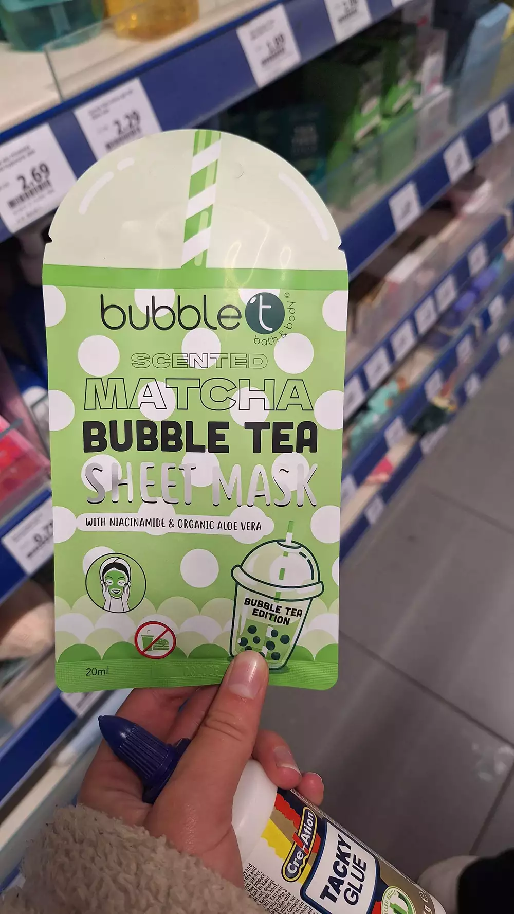 BUBBLE T - Scented matcha - Sheet mask