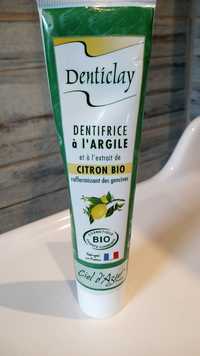 DENTICLAY - Citron bio - Dentifrice à l'Argile